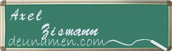 Axel Zismann Visitenkarte